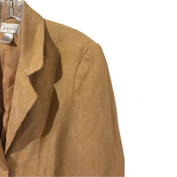 Studio work western butter brown tan soft blazer size 12 - Picture 3 of 10